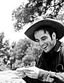 Montgomery Clift during filming Red River