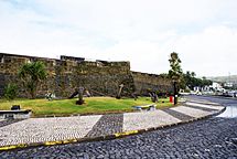 Muralhas do Forte de Santa Cruz, cidade da Horta, ilha do Faial, Açores, Portugal