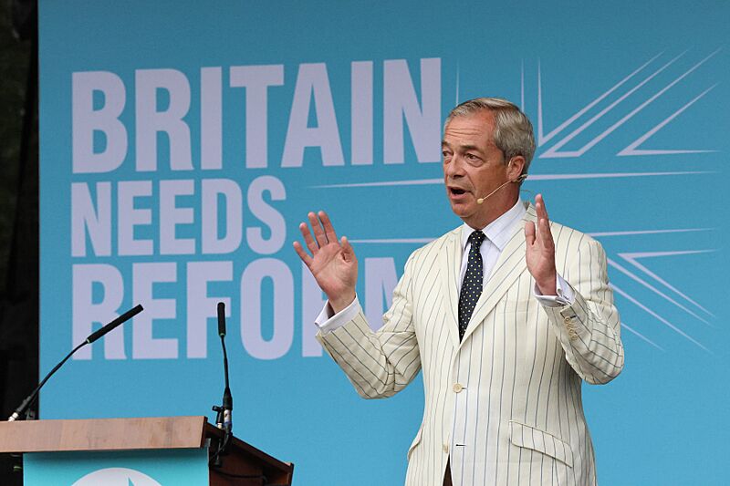 Nigel Farage Trago Mills June 2024