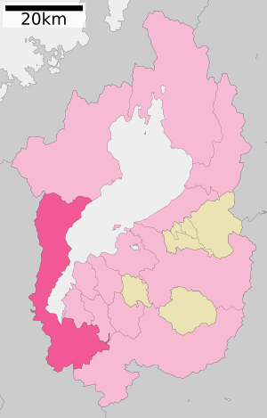 Location of Ōtsu in Shiga