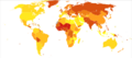 Peptic ulcer disease world map-Deaths per million persons-WHO2012