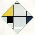 Piet Mondrian - Lozenge Composition with Yellow, Black, Blue, Red, and Gray - 1921 - The Art Institute of Chicago
