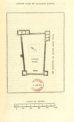 Plan of Gleaston Castle (published 1774)