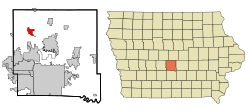 Location of Polk City, Iowa