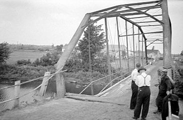 Pont sur la riviere Beaurivage, Saint-Etienne, 1947
