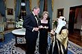 President Ronald Reagan and Nancy Reagan with Isa Bin Sulman Al-Khalifa