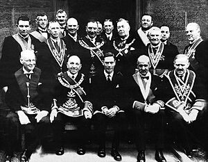 Prince Albert, Duke of York with Scottish Freemasons
