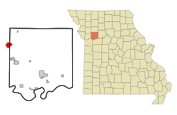 Location of Lawson, Missouri