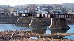 Ridgeley and the North Branch of the Potomac River, as viewed from Cumberland, Maryland, in 2007