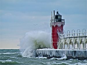 South Pier Lighthouse at South Haven, MI
