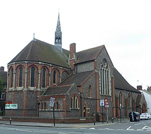 St Barnabas' Church, Sackville Road, Hove (NHLE Code 1187547) (July 2013) (3).JPG