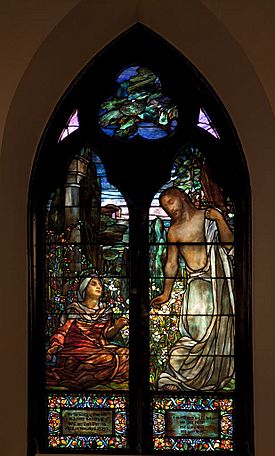 Tiffany stained glass at St. Paul's Selma 02