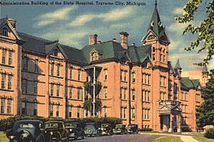 Traverse City State Hospital postcard circa 1930