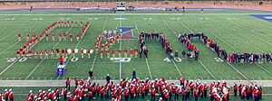 University of Pennsylvania Band spell "Penn"