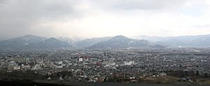 View of Nagano City from Mt. Asahiyama