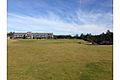 View of lodge and clubhouse from 18th fairway - Bandon Dunes