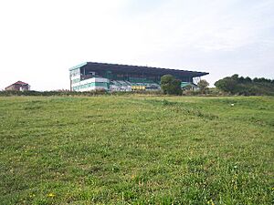 Whitehawk Camp, Brighton (with the Grandstand behind) - geograph.org.uk - 52046