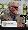 'The Good Place' cast and crew visit San Diego Comic Con for a panel (43100198314) (cropped)