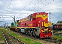 ТЭМ18-013, Украина, Днепропетровская область, станция Нижнеднепровск-Узел (Trainpix 146844).jpg