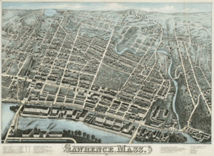 1876 map Lawrence Massachusetts by Bailey and Hazen BPL 10363