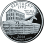 Kentucky quarter dollar coin