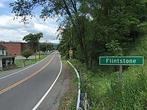 2016 view west along Maryland State Route 144 entering Flintstone