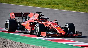 2019 Formula One Test Days - Charles Leclerc's Ferrari SF90