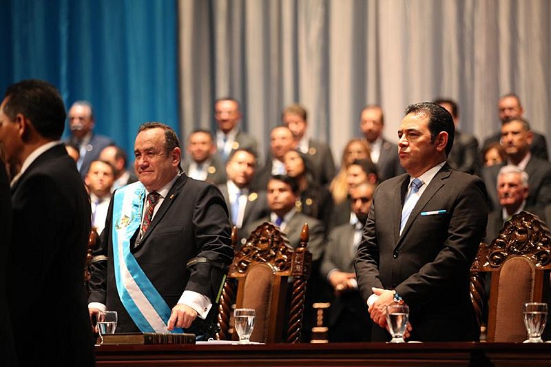 Alejandro Giammattei y Jimmy Morales (14-1-2020)