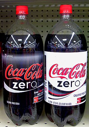 Black and white Coke Zero