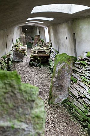 Blackhammer chambered cairn, Rousay (interior)