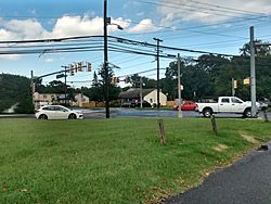 Intersection of Bridgeboro Road and Creek Road