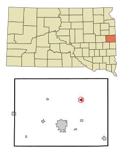 Location in Brookings County and the state of South Dakota