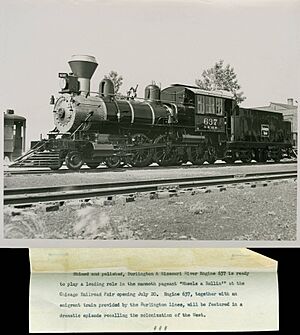 Burlington & Missouri River Engine 637, Chicago Railroad Fair (NBY 2906).jpg
