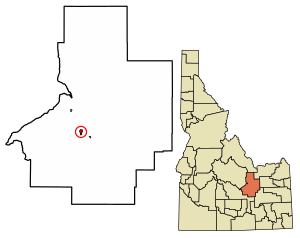 Location of Arco in Butte County, Idaho.