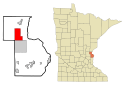 Location of the city of Harriswithin Chisago County, Minnesota