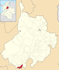 Location of the municipality and town of Albania, Santander in the Santander  Department of Colombia.