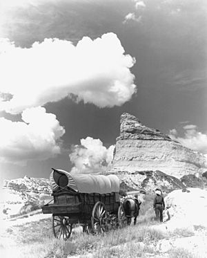 Conestoga wagon on Oregon Trail - NARA - 286056 - Restoration