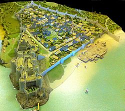 Conwy town and castle reconstruction