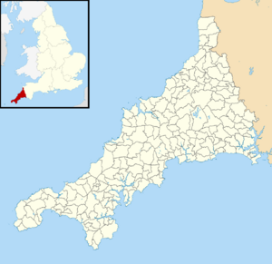 Cornwall UK mainland parish map (blank)