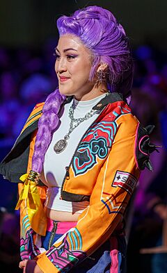 Cosplay of KPop Demon Hunters at Galaxy Con San Jose 2025, crop