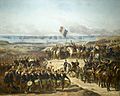 Debarquement des Français et des Anglais dans la baie de Kalamita le 14 septembre 1854
