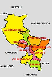 División Politica del Cusco