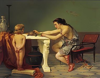 Feeding The Turtle by Pierre Olivier Joseph Coomans MH
