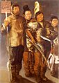 Four West Greenlanders. Oil painting 122 x 168 cm. Unknown Artist. Bergen, Norway, 1654