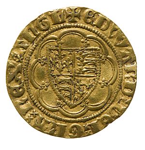 Gold quarter noble of Edward III (YORYM 2015 140) reverse