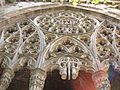 Gothic window with the Star of David, in the Old Cathedral of Lleida (Catalonia - Spain)
