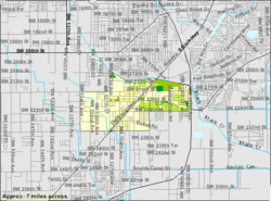 U.S. Census Bureau map showing CDP boundaries