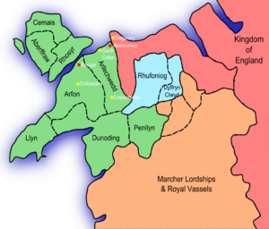 Gwynedd after the Treaty of Aberconwy 1277