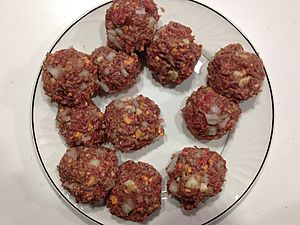 I'm 51 and have never made my own meatballs. Till tonight. Had some good ground beef from the TRU Meat Store. (15795383467)
