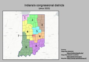 Indiana's congressional districts (since 2023)